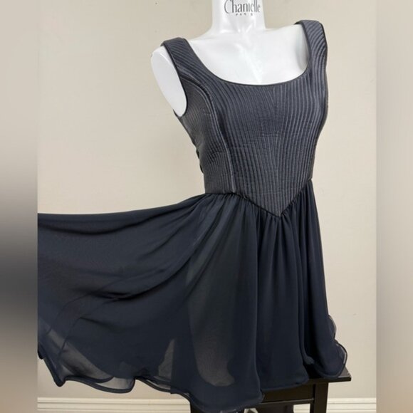 VINTAGE WAYNE CLARKBlack Sleeveless bustier Dress us 10